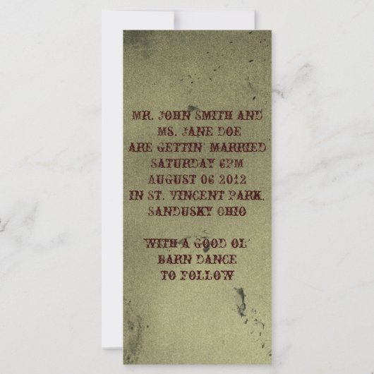 ウェスタンカウボーイのブーツを引っ掛け結婚る (裏面)