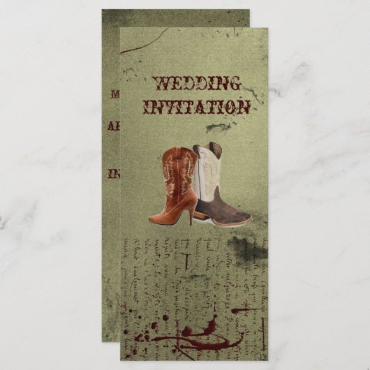 ウェスタンカウボーイのブーツを引っ掛け結婚る (正面/裏面)