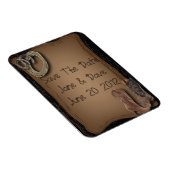 ウェスタンカウボーイのブーツを引っ掛け結婚る マグネット (右側)