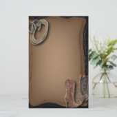 ウェスタンカウボーイのブーツを引っ掛け結婚る 便箋 (スタンド正面)