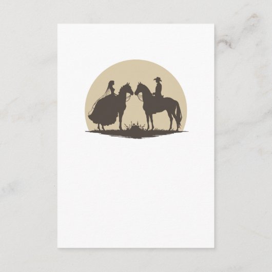 ウェスタンカウボーイの結婚式の詳細カード エンクロージャーカード (裏面)