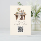 ウェスタンカウボーイカントリーのラスティックウェディング 出欠カード (スタンド正面)