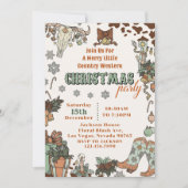ウェスタンカウボーイクリスマスパーティー 招待状 (正面)
