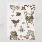 ウェスタンカウボーイクリスマスパーティー 招待状 (裏面)