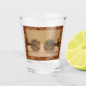 ウェスタンカウボーイスフェイクパーレザートリム ショットグラス (正面)