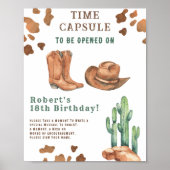ウェスタンカウボーイタイムカプセル1歳の誕生日 ポスター (正面)