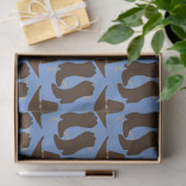 ウェスタンカウボーイハットアンドブーツブルー 薄葉紙 (ギフト)