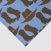 ウェスタンカウボーイハットアンドブーツブルー 薄葉紙 (詳細)