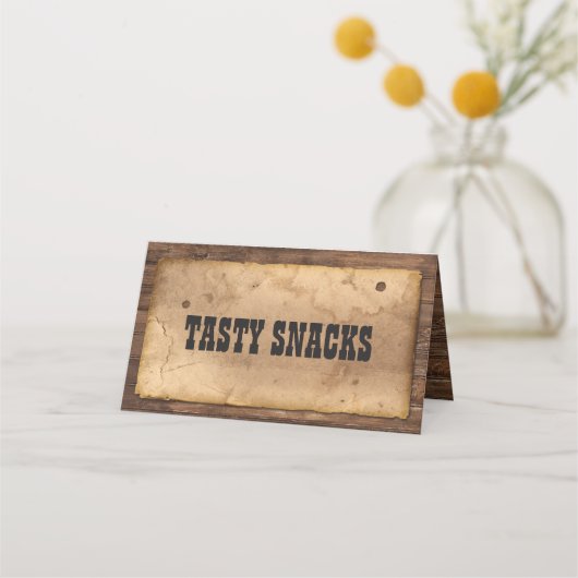 ウェスタンカウボーイフードテントカード プレイスカード (正面)