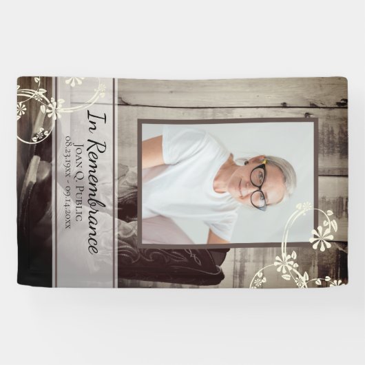 ウェスタンカウボーイブーツお祝いのライフ葬儀 横断幕 (横)