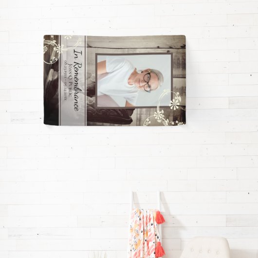 ウェスタンカウボーイブーツお祝いのライフ葬儀 横断幕 (インサイチュ)