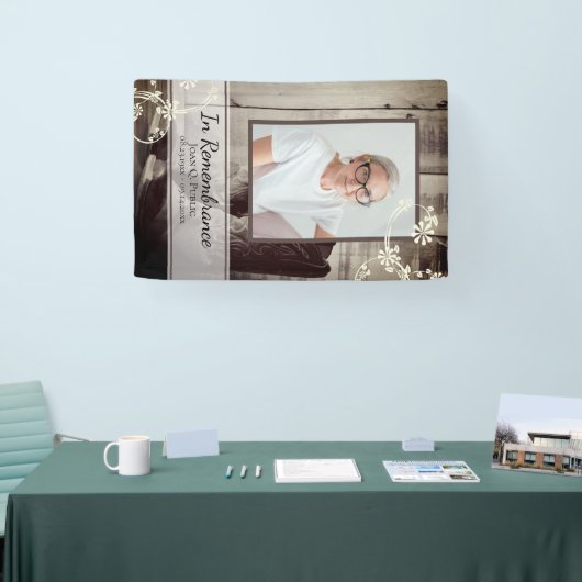 ウェスタンカウボーイブーツお祝いのライフ葬儀 横断幕 (トレードショー)