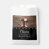 ウェスタンカウボーイブーツフローラエレガントな結婚式 フェイバーバッグ (正面)