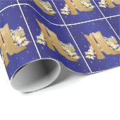 ウェスタンカウボーイブーツ&ポインセティアスホリデーラップ ラッピングペーパー (ロールコーナー)