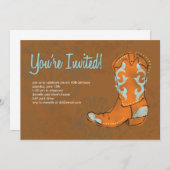 ウェスタンカウボーイブート招待状 招待状 (正面/裏面)