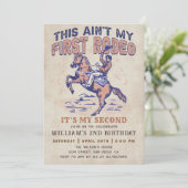 ウェスタンカウボーイロデオ2nd誕生日パーティの招待状 招待状 (スタンド正面)