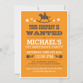 ウェスタンカウボーイ誕生日招待状forボーイズ 招待状