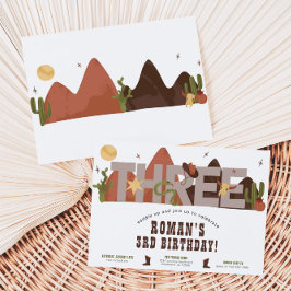 ウェスタンカウボーイ3rd誕生日招待状 招待状