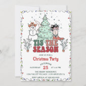 ウェスタンカウボーイ クリスマスシーズン パーティー 招待状 (正面)