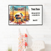 ウェスタンカウボーイBBQクックオフシーンカスタム 横断幕 (インサイチュ)