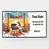 ウェスタンカウボーイBBQクックオフシーンカスタム 横断幕 (横)