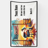 ウェスタンカウボーイBBQクックオフシーンカスタム 横断幕 (縦)