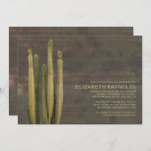 ウェスタンカクタス ブライダルシャワー 招待状 (正面/裏面)