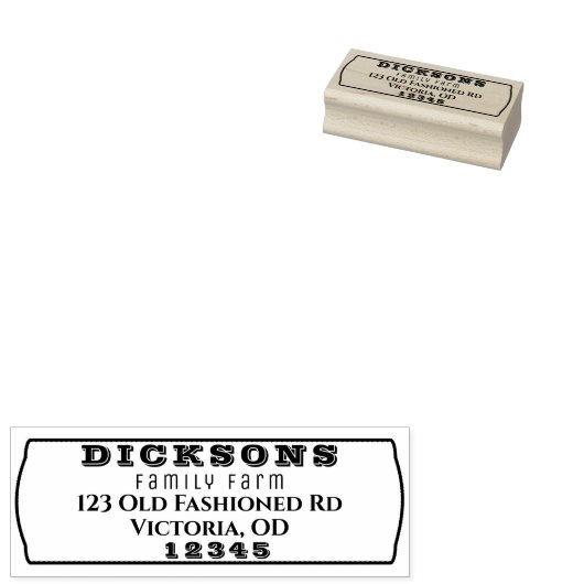 ウェスタンカスタム差出人住所スタンプファームホームステッド ラバースタンプ (押印)