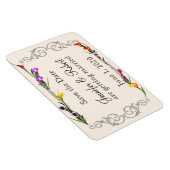 ウェスタンカラリリーポシュウェディング日付を保存 マグネット (右側)