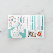 ウェスタンカリブのクルーズ結婚パスポート 招待状 (内部)