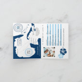 ウェスタンカリブのテキサス州クルーズ結婚パスポート 招待状 (内部)