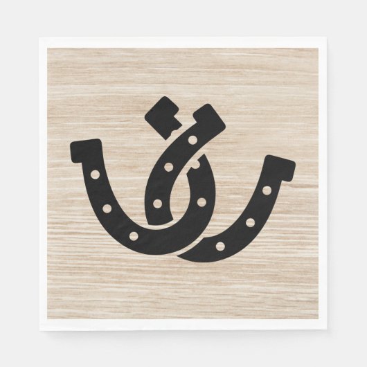 ウェスタンカントリーウェディング素朴ウッドブライダルシャワー スタンダードランチョンナプキン (正面)