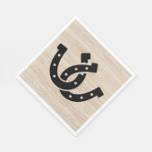 ウェスタンカントリーウェディング素朴ウッドブライダルシャワー スタンダードランチョンナプキン (角)