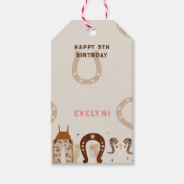 ウェスタンカントリーカウボーイバースデーパーティー ギフトタグ