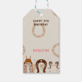 ウェスタンカントリーカウボーイバースデーパーティー ギフトタグ (正面)