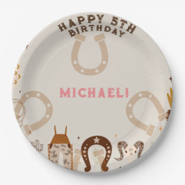 ウェスタンカントリーカウボーイバースデーパーティー ペーパープレート