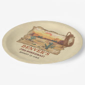 ウェスタンカントリーカウボーイロデオバースデーパーティー紙 ペーパープレート (アングル)