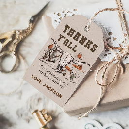 ウェスタンカントリーカウボーイ誕生日サンキューユー ギフトタグ