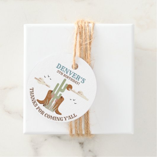 ウェスタンカントリーカウボーイ誕生日サンキューユー フェイバータグ (インサイチュ)