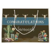 ウェスタンカントリーサボツブーツおめでとう ラージペーパーバッグ (正面)