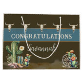 ウェスタンカントリーサボツブーツおめでとう ラージペーパーバッグ (裏面)