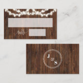 ウェスタンカントリーシャワ結婚ーズフラット座席表 プレイスカード (正面/裏面)