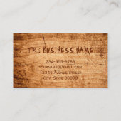 ウェスタンカントリー調の傷ついた木目 名刺 (裏面)