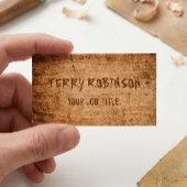 ウェスタンカントリー調の傷ついた木目 名刺