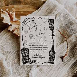 ウェスタンカントリー風のブライズシャワー サンキューカード