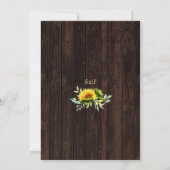 ウェスタンカントリー カウボーイブーツ ひまわり I DO BBQ 招待状 (裏面)