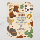 ウェスタンキッド誕生日パーティーの招待状 招待状 (正面/裏面)