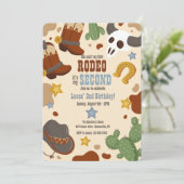 ウェスタンキッド誕生日パーティーの招待状 招待状 (スタンド正面)