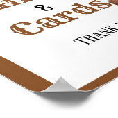 ウェスタンギフトとカードブライダルシャワーサイン ポスター (角)