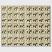 ウェスタンギフトラッピング紙ヴィンテージカウボーイ ラッピングペーパー (フラット)